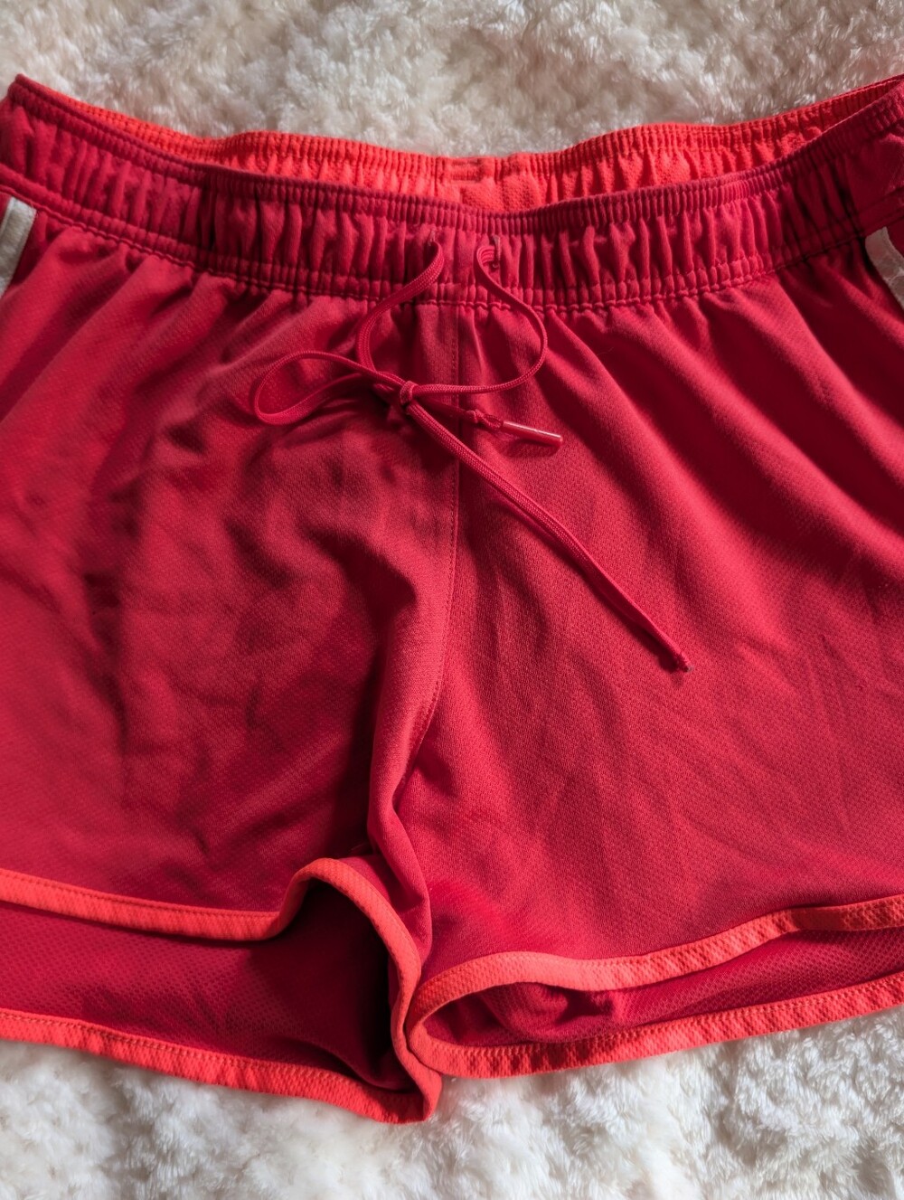 Adidas Pink Athletic Workout Shorts - Women’s Size Small | 3-Stripe Drawstring W